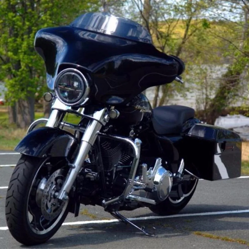Мотоциклетная фара 7 дюймов Круглая светодиодная Hi-Lo луч фара для Harley Davidson Electra Glide Street Glide Road King мотоцикл
