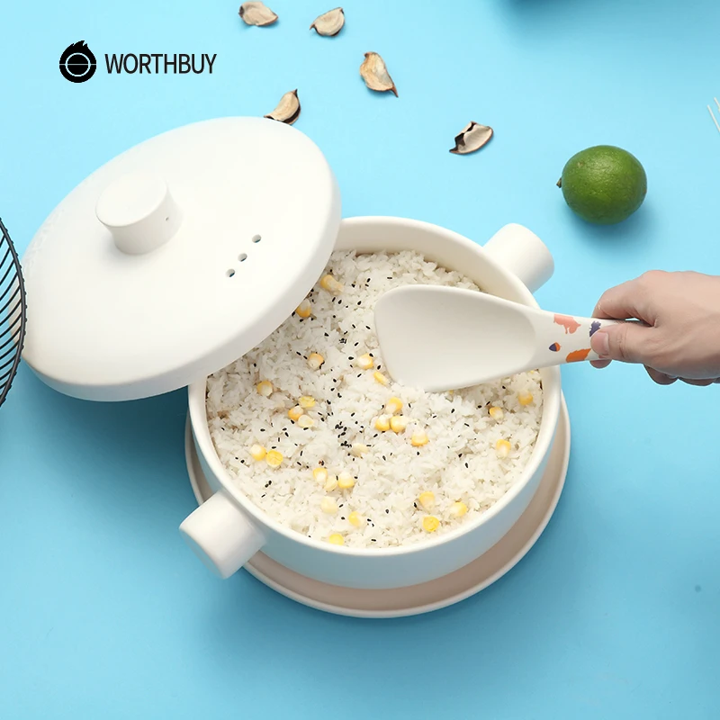 WORTHBUY японская бамбуковая ложка для риса Экологичная длинная ручка рисовая с