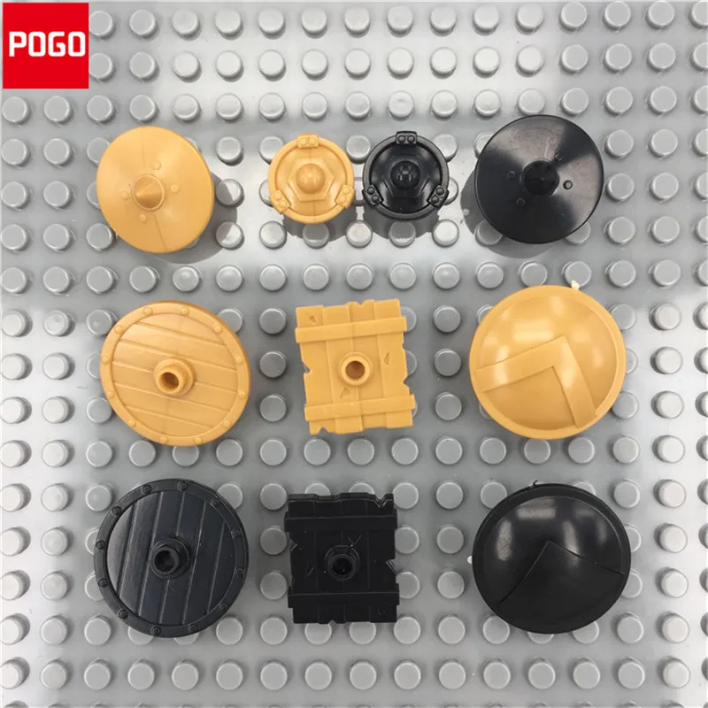 10 шт./лот кубики Moc DIY римские Рыцари средневековое оружие щиты фигурки модель