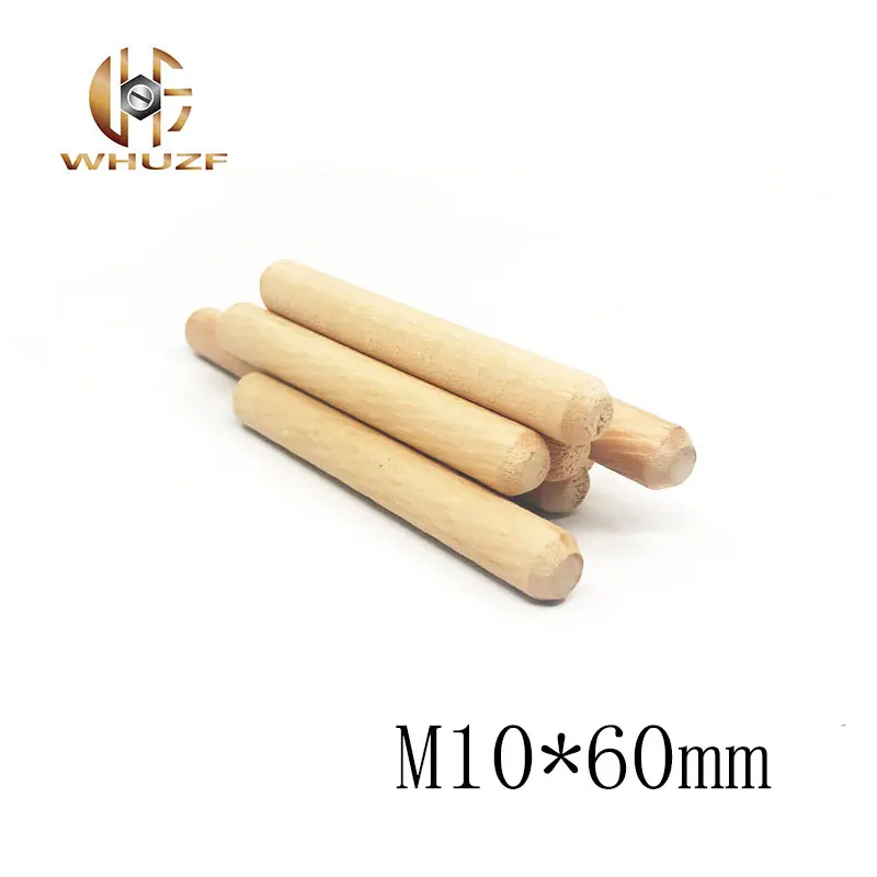 

50 шт. M10 * 60 Саржевые круглые деревянные дюбеля из твердой древесины, булавки M10X60 для шкафа, ящика, рифленые стержни для рукоделия, диаметр фит...