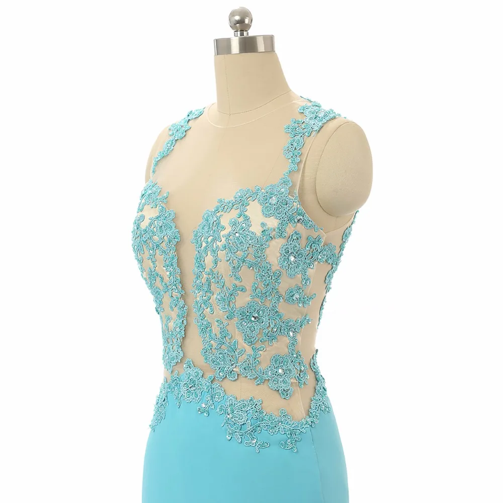 Forevergracedress 2017 Сексуальная Mint платье для выпускного вечера прозрачный топ Средства