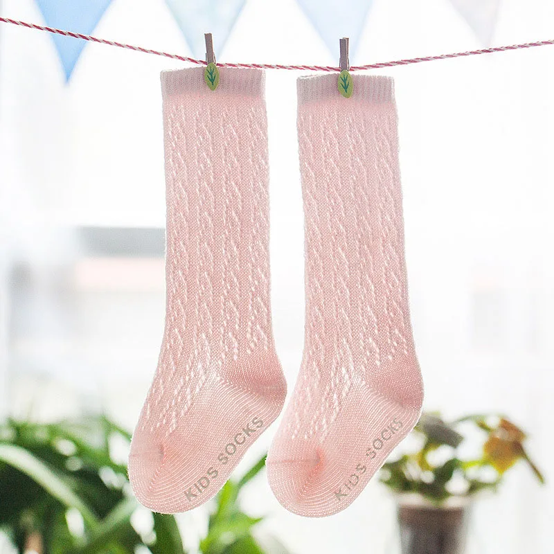 CS.31 Pink Весна для маленьких девочек дышащие хлопковые носки нескользящие носочки для девочки милые летние полые носки для одежда для малышей девочек CS.31 - Цвет: CS.31 Pink