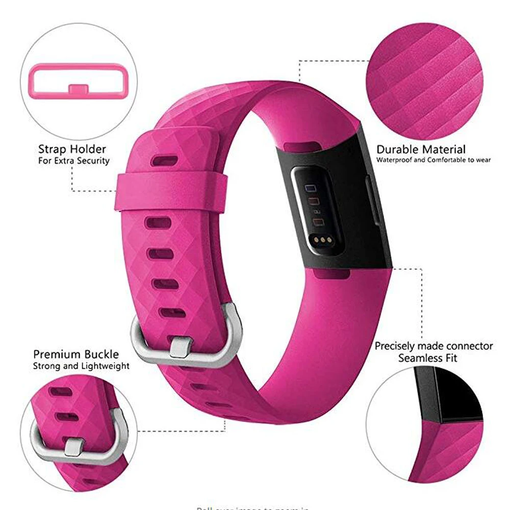 Ремешок для Fitbit Charge 3 кремнеземный ремешок сменный наручный ремень спортивный ремешок для Fitbit Смарт часы ремешок аксессуары ремешок D18
