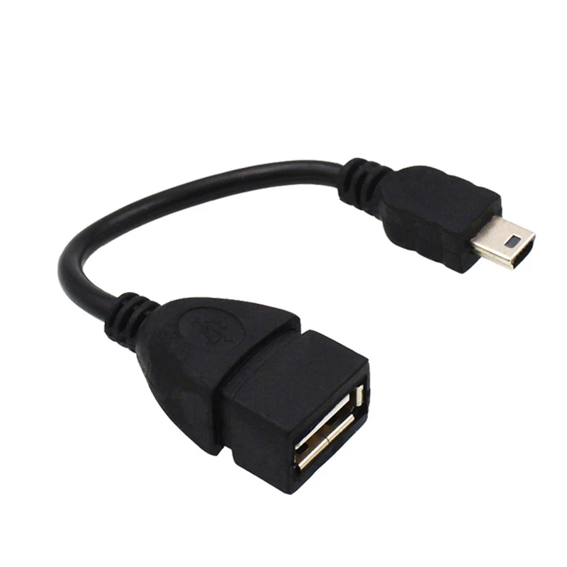 USB 2 0 A Female To B Mini 5 Pin Мужской конвертер хост-адаптер OTG кабель удлинитель Черный
