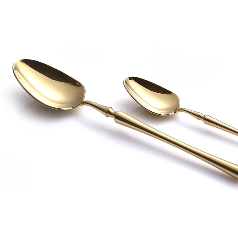 Western Metal Cutlery Sets Golden Ventage Dinner Knife Fork Teaspoon Dinnerware Set Salad Steak Knives Tableware Christmas Gift | Дом и сад