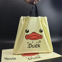moana 48pcslot 35x24x11cm plastic gift bags for childens ware women store bag takeaway bags matte finish with duck logo