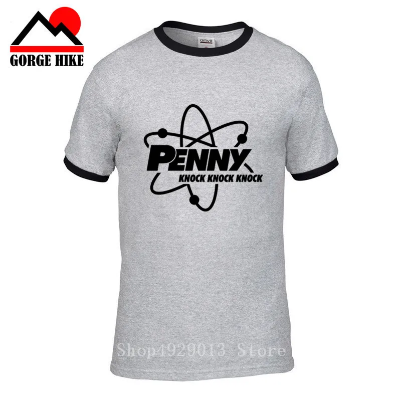 Knock Penny Футболка Большой винтажный Bang Sheldon колледж Cooper серия теория хлопок крутой