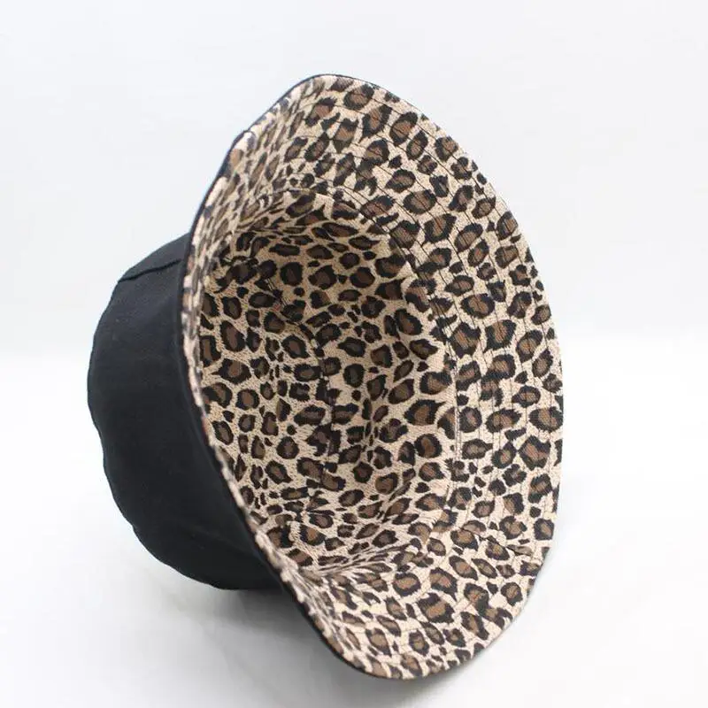 2018 Новая мода лето Реверсивный Cappello Pescatore с леопардовым принтом шапки для рыбаков