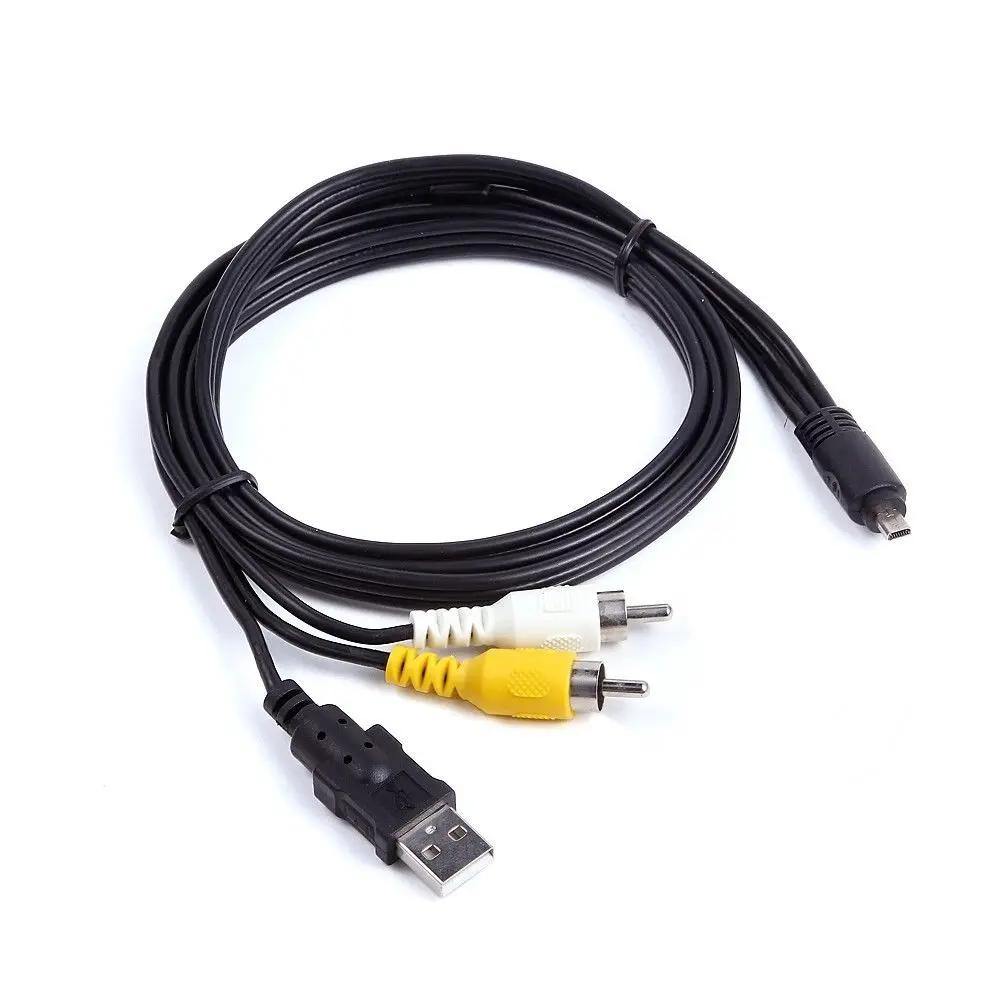 2 в 1 USB SYNC + AV A/V TV кабель для камеры Nikon Coolpix L310 L320 L610 L620 2200|av cable for camera|usb av cableusb camera |