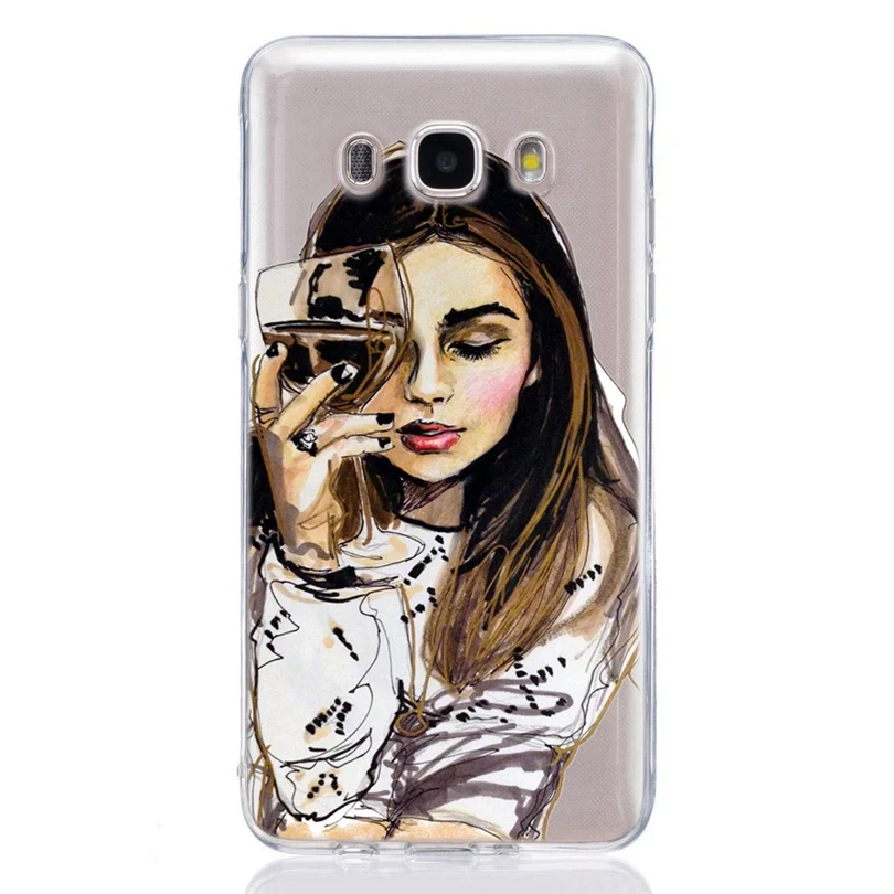Для Samsung Galaxy A3 A5 2016 2017 prime J1 J2 J3 J5 J7 TPU цветной мягкий женский милый окрашенный чехол
