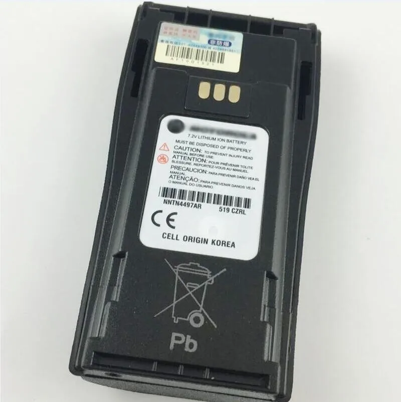 2200 мАч 7,2 в Li-Ion NNTN4496 NNTN4496AR Батарея для MOTOROLA CP040 CP150 CP160 CP180 CP200 CP200XLS EP450 PR400 NNTN4497AR