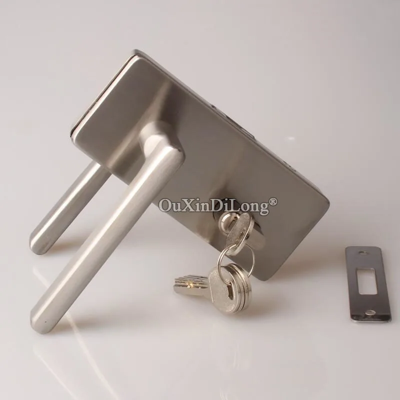 Новинка 1 шт. одиночные стеклянные дверные замки из нержавеющей стали стеклянный