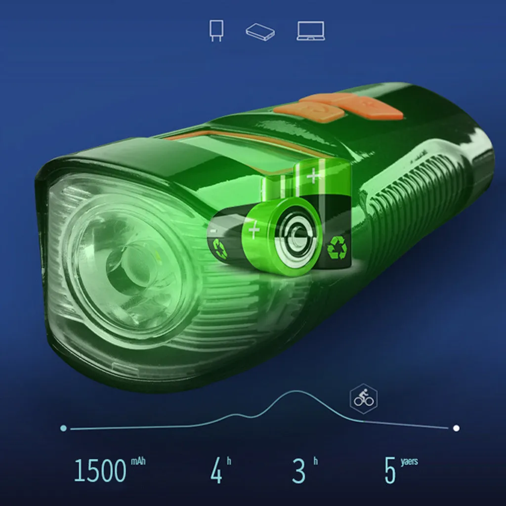 Водонепроницаемый USB Перезаряжаемый Велосипедный свет светодиодный