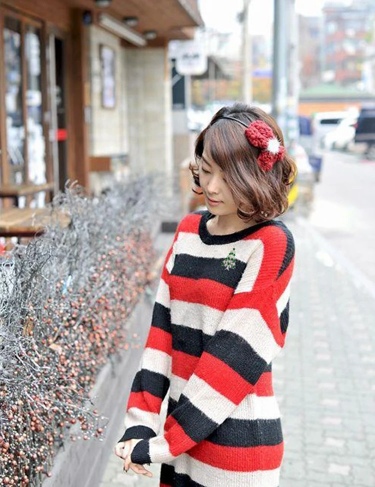 Женская Винтажная брошь на рождественскую елку зеленая с букетами акриловая для