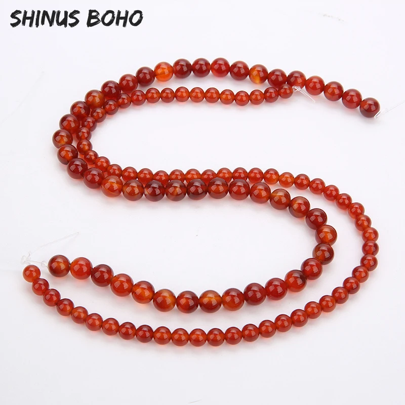 SHINUSBOHO натуральный камень: красный оникс бусины для изготовления ювелирных
