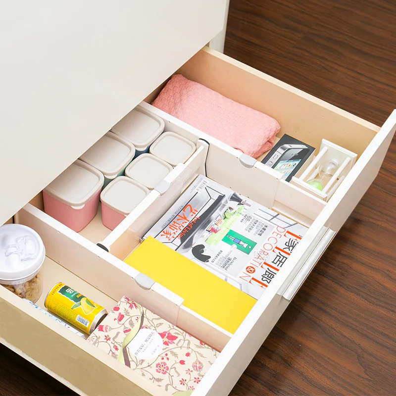 Expandable Drawer Dividers Underwear Bra Sock Tie Storage Divider Kitchen Bedroom Tidy Organizer | Дом и сад