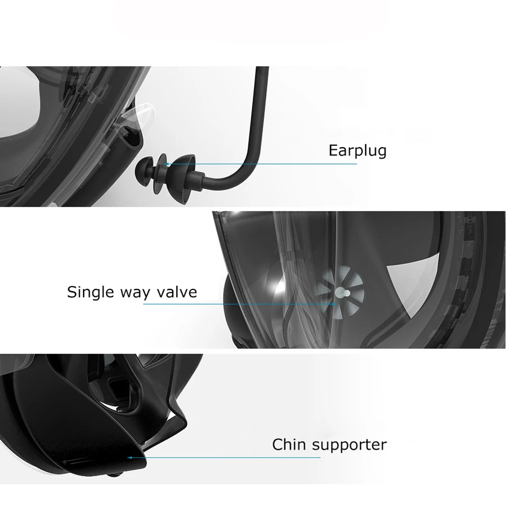 Новинка 2019 маска для плавания подводного с полным лицом цельная мягкая детей и