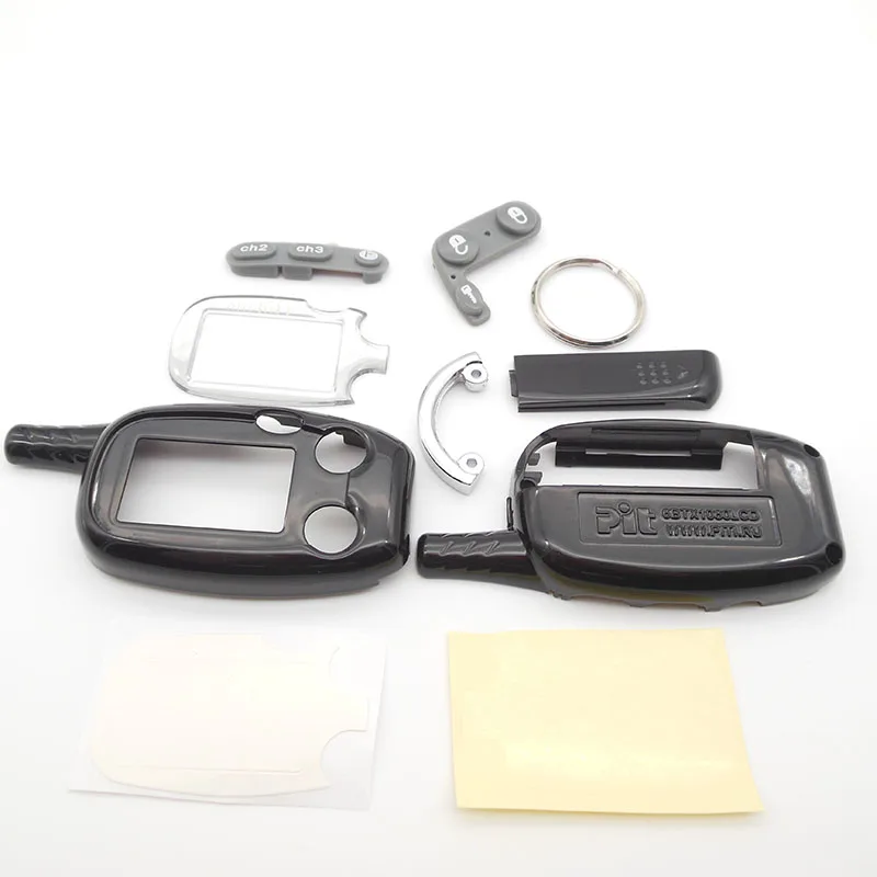 Чехол брелок с ЖК экраном для двухсторонней автомобильной сигнализации версия