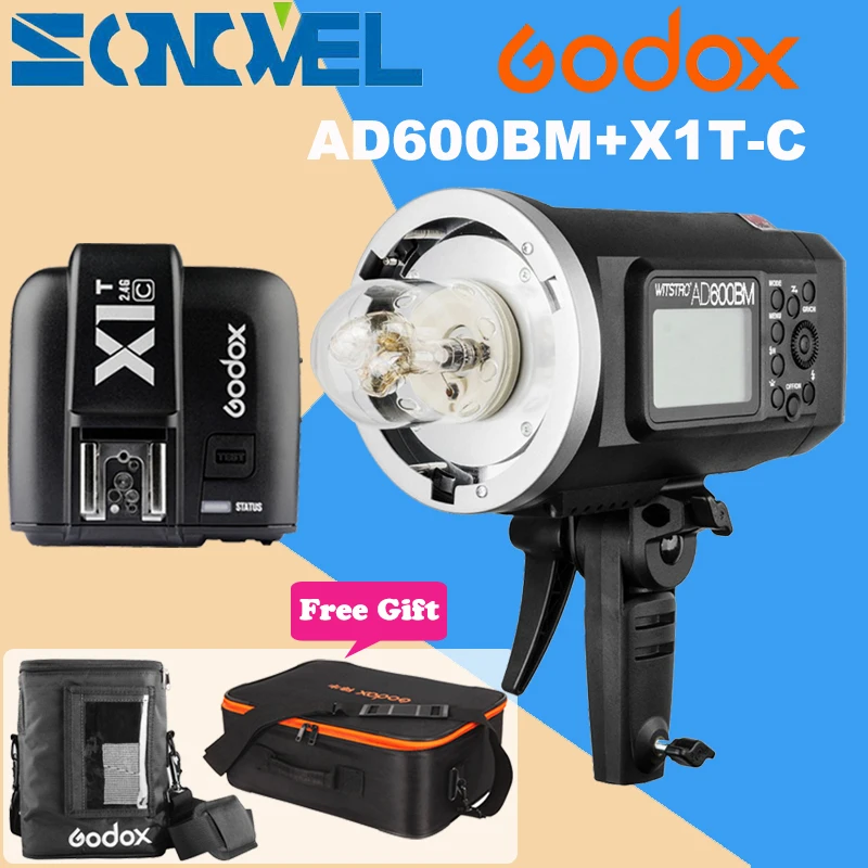 Бесплатная фотовспышка speedgodox AD600BM 600W HSS GN87 Bowens с креплением + фотопередатчик для