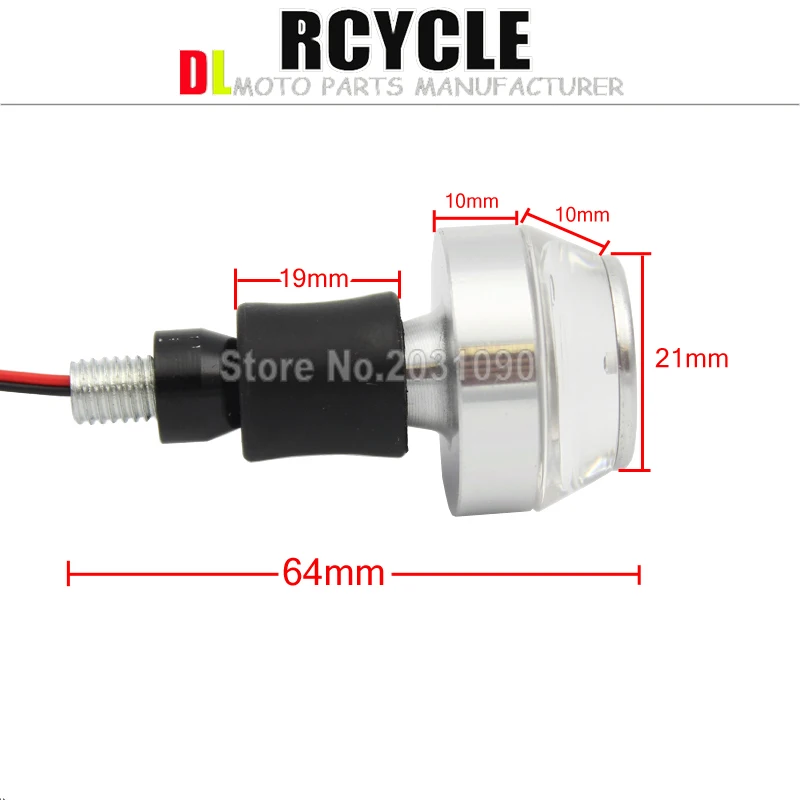Дополнительные сведения о 2 шт. 22 мм серебристая светодиодная ручка концевой