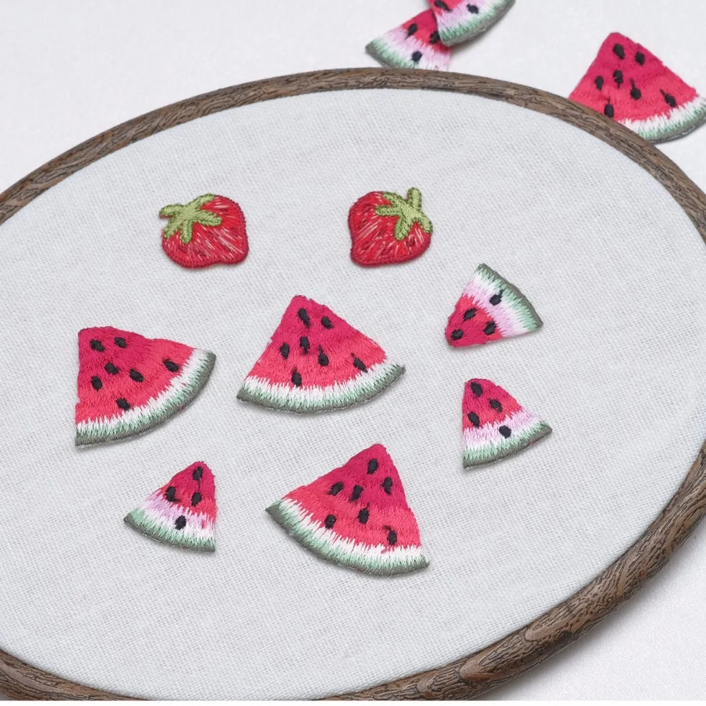 5 шт./лот японская Милая нашивка с арбузом вышитая аппликация для шитья