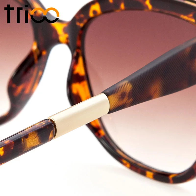 Солнцезащитные очки TRIOO женские квадратные с градиентными коричневыми линзами