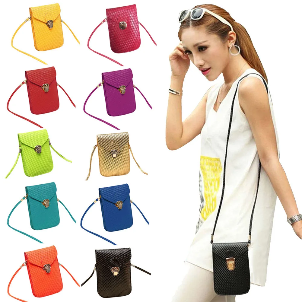 

2018 Hot Sale Women Mini Cell Phone Bag PU Leather Plaid Messenger Shoulder Bag Coin Crossbody Bags for Women Bolsa Feminina