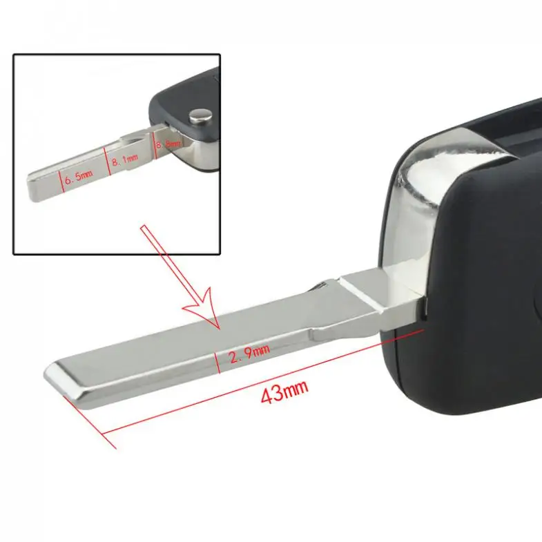 3 кнопки Smart Remote сменный Футляр для ключей без чипа с незарезанным автомобильным