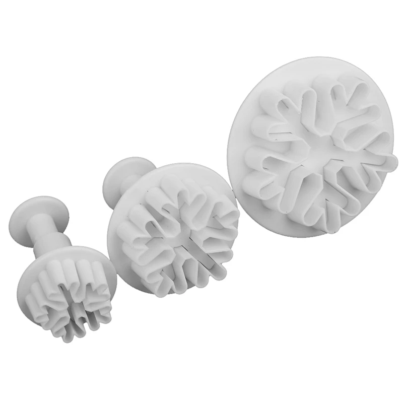 3 шт снежинка шаблон плунжера резак помадка торт печенье Форма ремесла