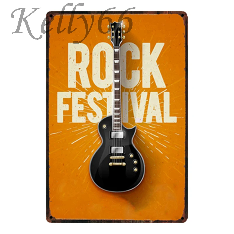 

[ Kelly66 ] Rock Metal Sign Tin Poster Home Decor Bar Wall Art Painting 20*30 CM Size y-1878