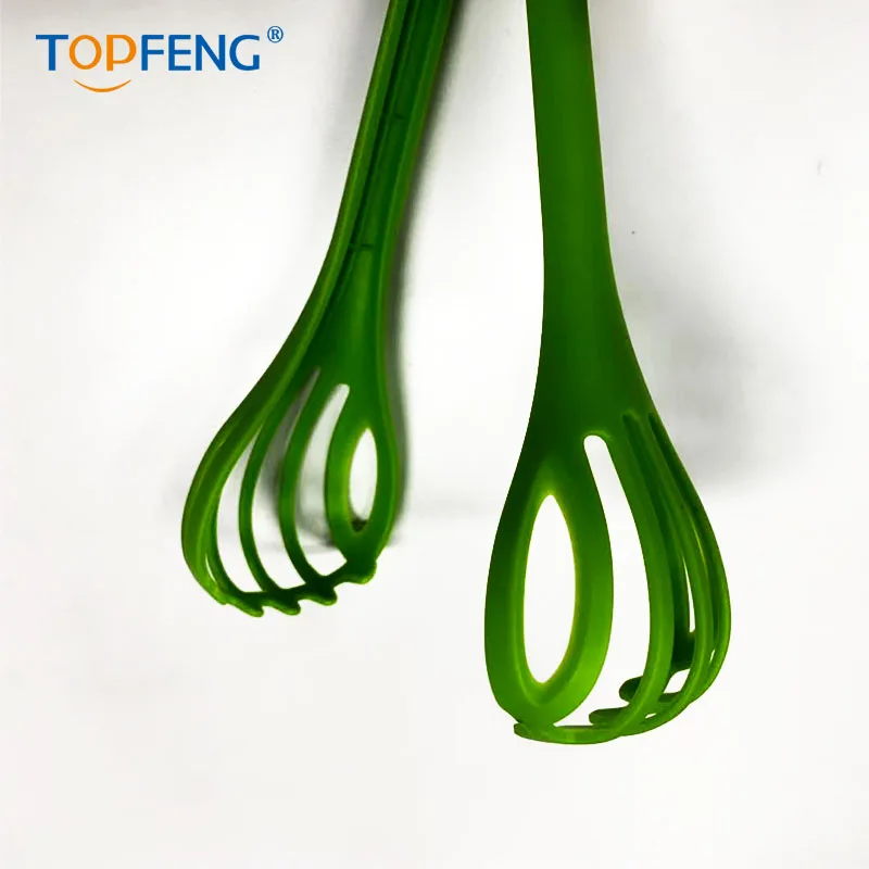 TOPFENG пищевой пластик креативные щипцы Многофункциональный хлеб фруктовый салат щипцы с венчик для взбивания яиц