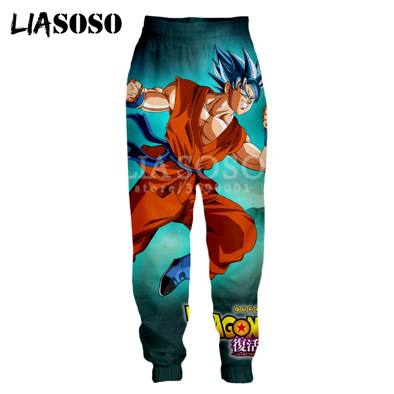 LIASOSO 3d принт мужские женские тренировочные брюки аниме Dragon Ball Z Супер Гоку Веджета, Фриза повседневные тренировочные штаны джоггеры брюки X0972
