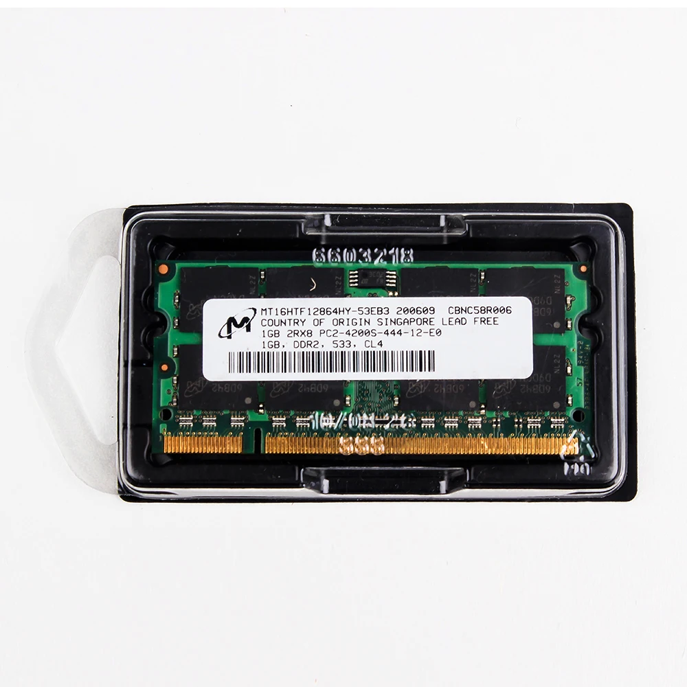 Оперативная память для ноутбука Crucial DDR2 533 МГц 1 Гб 2 оперативная ddr2 ГБ = шт.