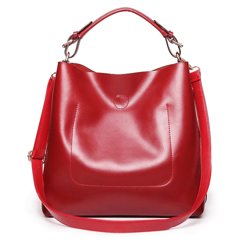 2015 women genuine leather bag women's shoulder bag brand designer handbags high quality fashion real leather bag shopping bag