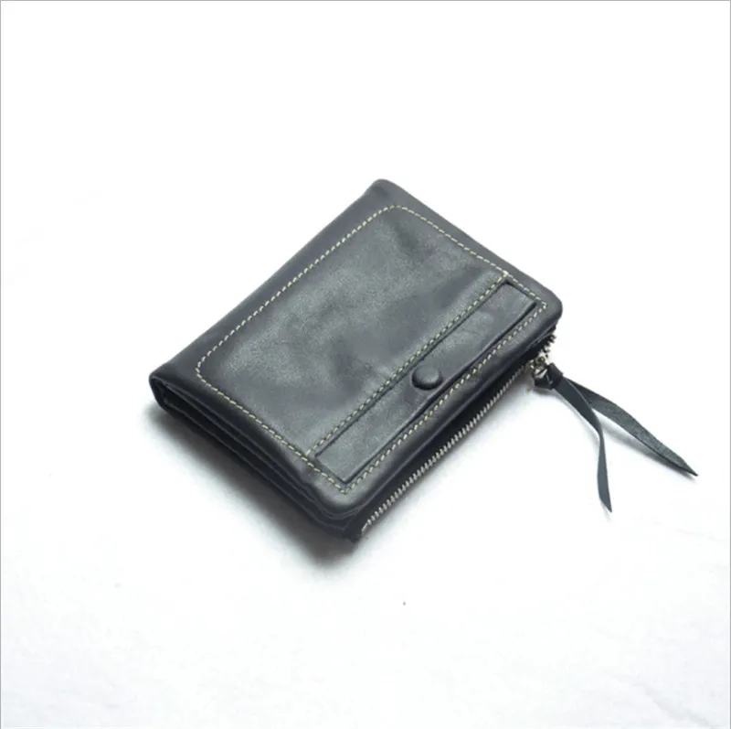 

ALAVCHNVA Original Design New Multifunctional Short Men's Retro Casual Suede Leather Ladies Wallet BR3958