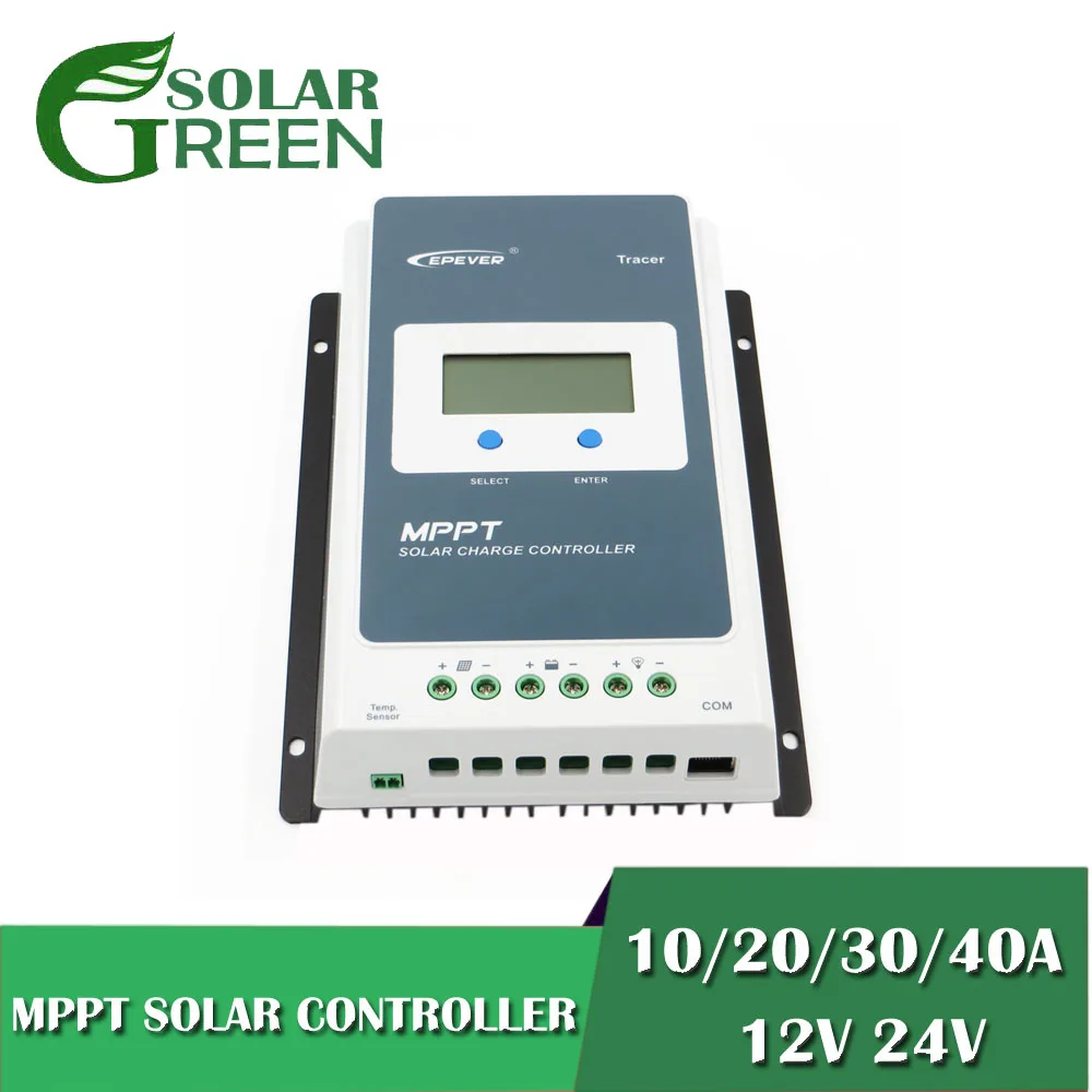 Контроллер заряда солнечной батареи MPPT 40A/30A/20A/10A подсветильник ка ЖК-дисплей