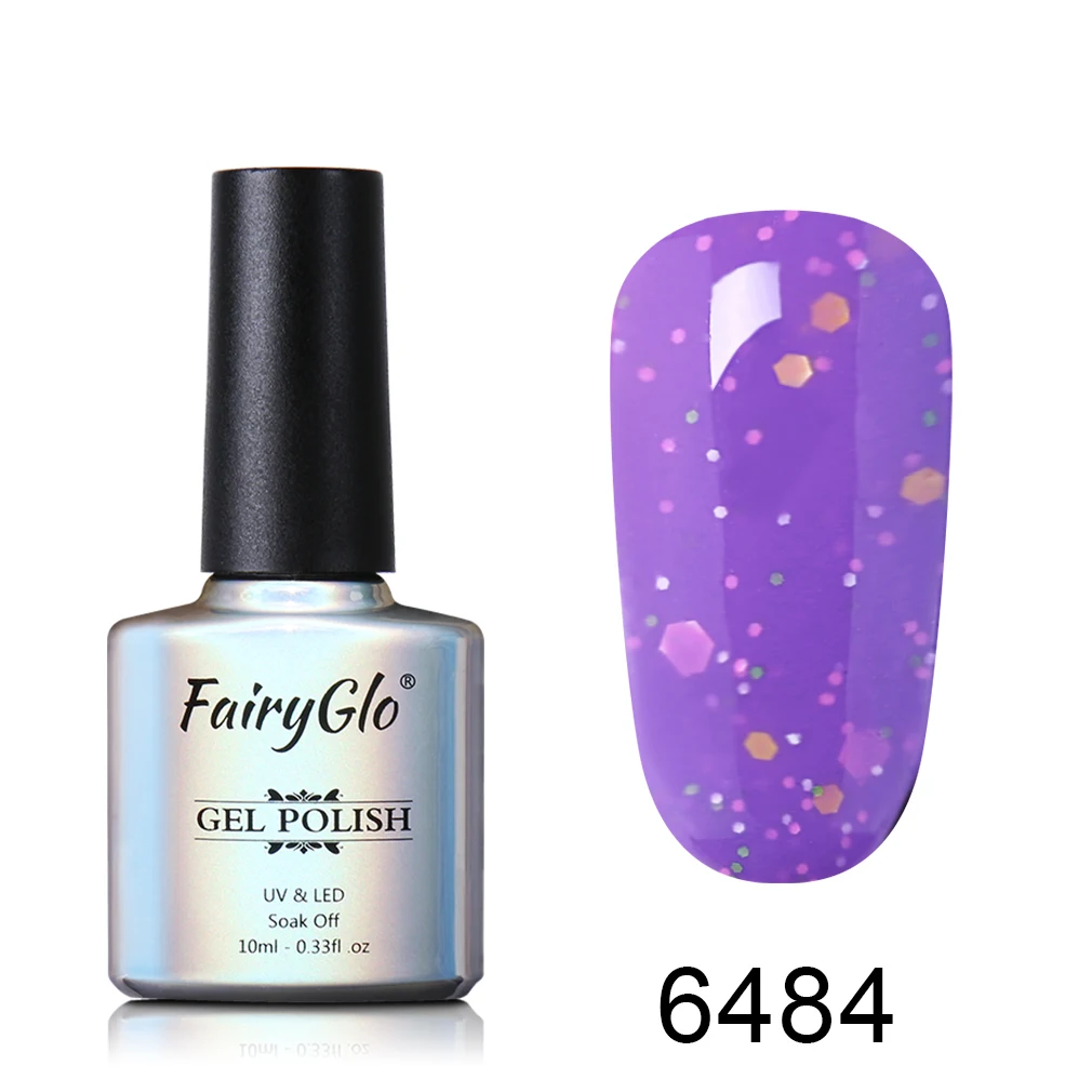 FairyGlo 10 мл сыр конфеты Гель-лак для ногтей замочить от УФ светодиодный Гель-лак длительный гель лак для ногтей нужно верхнее Базовое покрытие лак для ногтей - Цвет: 6484