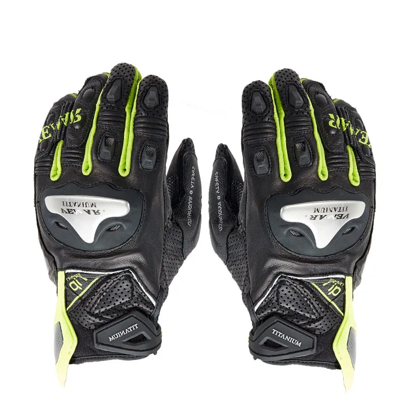 Летние кожаные перчатки унисекс для мотоциклистов Guantes Luvas мотокросса