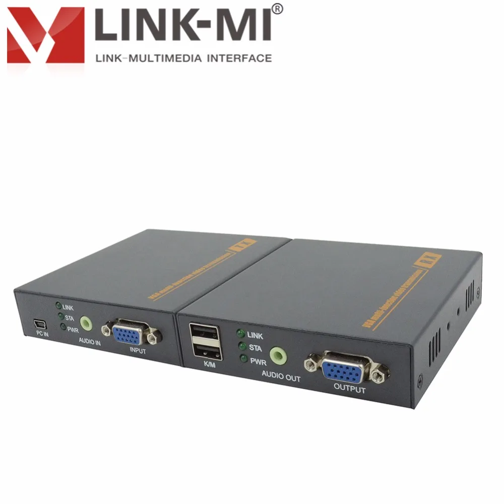 LINK MI LM DT206KM VGA высокой четкости передатчик расширения сигнала + USB 200 м с KVM и 3 5 мм