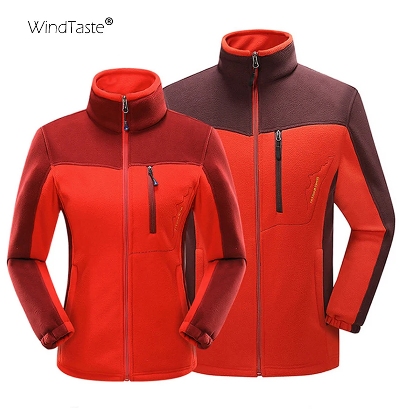 WindTaste мужские и женские Зимние флисовые куртки из флиса уличные спортивные