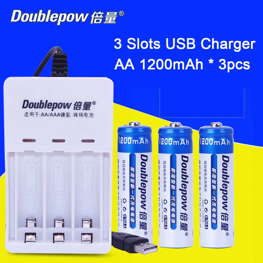 Package 5 AA Ni-MH аккумуляторы+ 4 слота USB зарядное устройство для AA/AAA батареи; 800mAh 1200mAh 2A 5# батарея+ портативный батарейный блок - Цвет: Package 5