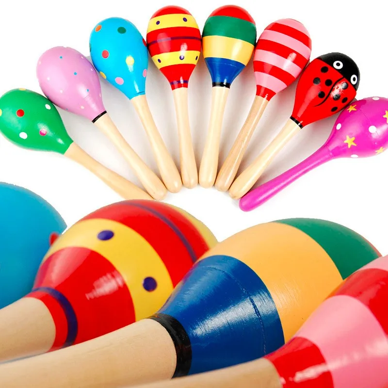 Colorful wooden toys musical instruments baby toy montessori rattle shaker kids music for babies brinquedos |