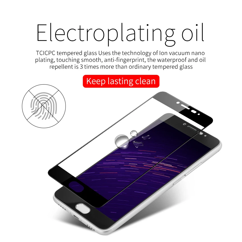 TCICPC для Meizu M3 Note Защитное стекло закаленное 2.5D 9 H защитная пленка на весь экран M3Note