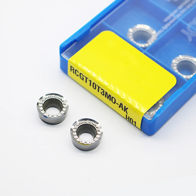 

RCGT10T3 MO AK H01 RCGT 10T3 MO Aluminum cutter blade Insert Cutting Tool turning tool CNC Tools AL +TIN Alloy wood