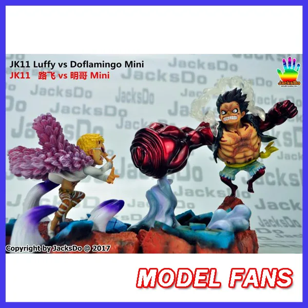 Модельные вентиляторы в наличии jacksdo One Piece 19 см mini SD Monkey D. Luffy VS Donquixote Doflamingo gk