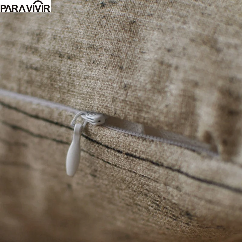 Pillow Case Creative Wooden Grain Cushion Cover Decorative Conjines Fundas Cotton Linen Square 18*18 inches Throw Pillows | Дом и сад