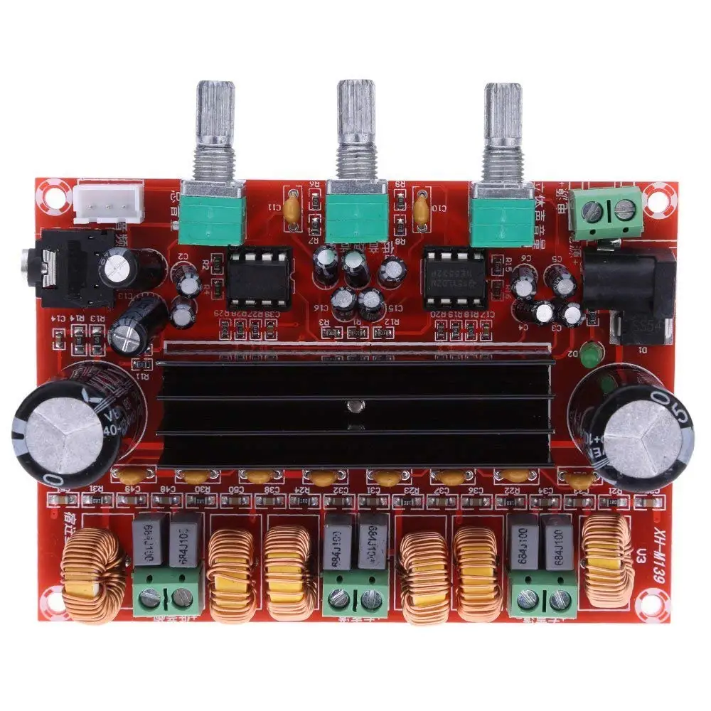 Плата усилителя TPA3116D2 2x50 Вт + 100 2 1 канал цифровой сабвуфер мощности DC12V-24V |