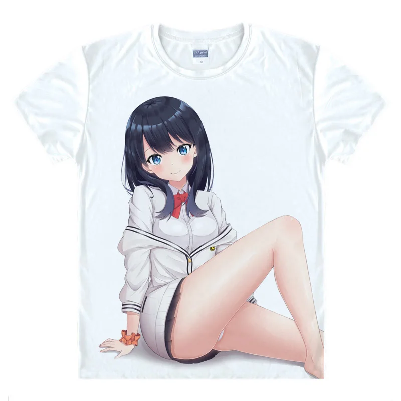 Rikka Takarada Shinjo Akane Denkou Choujin Gridman футболка SSSS. GRIDMAN Мужская Повседневная футболка премиум-класса футболки с коротким рукавом