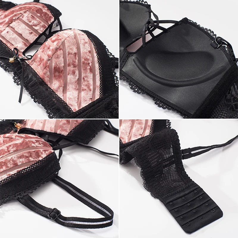 Roseheart женские модные зимние кружевные комплекты с бюстгальтером перекрестными