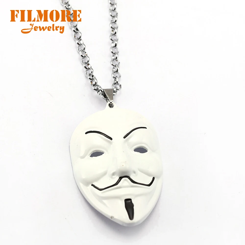 Filmore фильм ювелирные изделия ожерелье V for Vendetta 3D маска рисунком в виде